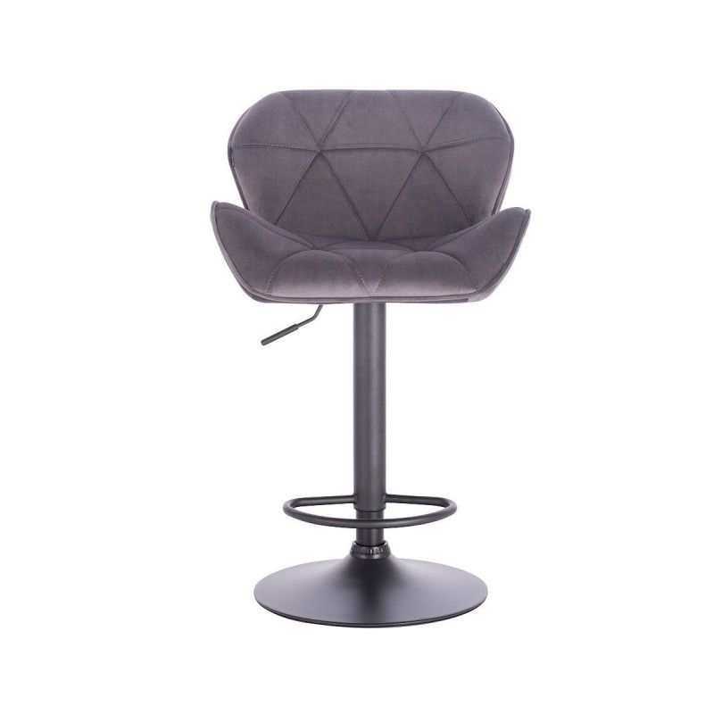 Fotel Hr111W Grafitowy Welur Czarny Mat