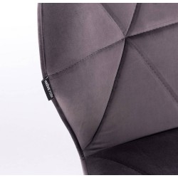 Fotel Hr111W Grafitowy Welur Czarny Mat