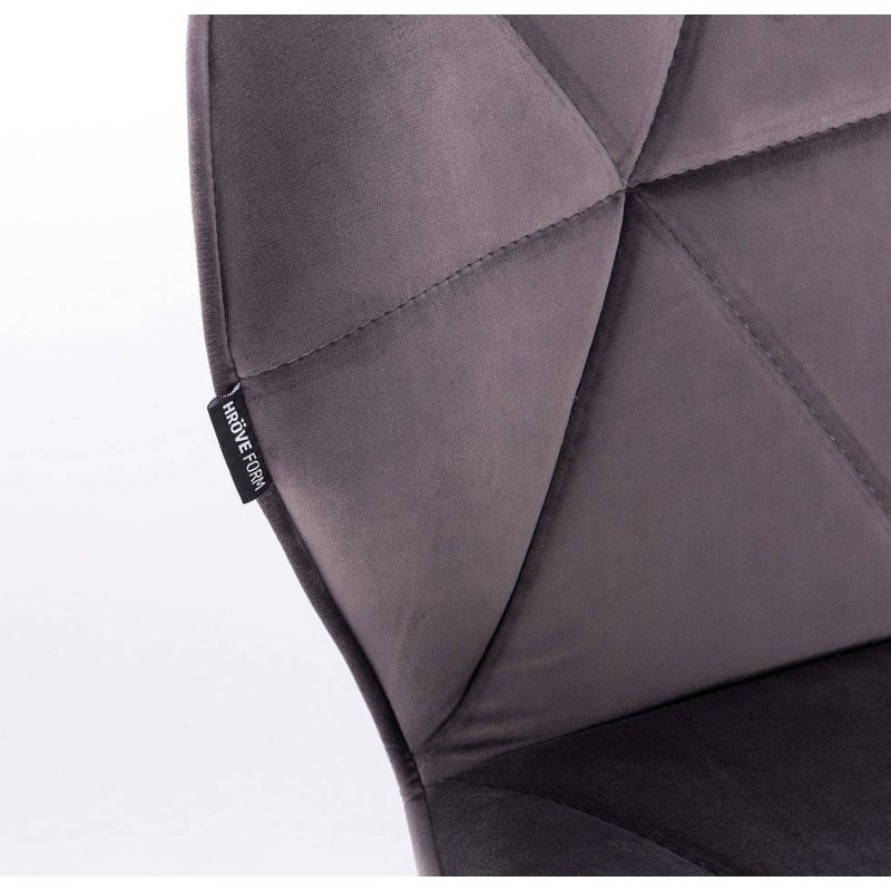 Fotel Hr111W Grafitowy Welur Czarny Mat