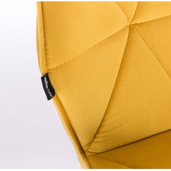 Fotel Hr111Cross Złoty Żółty Welur