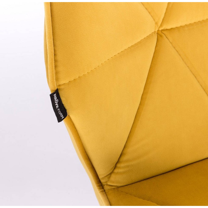 Fotel Hr111Cross Złoty Żółty Welur