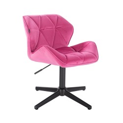 Fotel Hr111Cross Malinowy Welur Czarna Podstawa