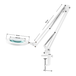 Lampa lupa led Glow 308 do blatu biała USB