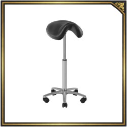 Tall black salon stool