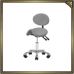 Szary taboret kosmetyczny Estello