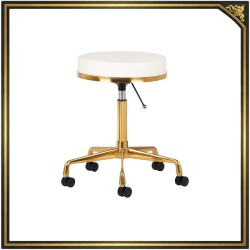 Gold swivel cosmetic stool