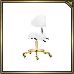 Estello gold white cosmetic stool