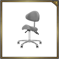 Estello gray cosmetic stool wheels