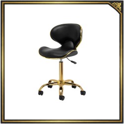 Black and gold cosmetic stool