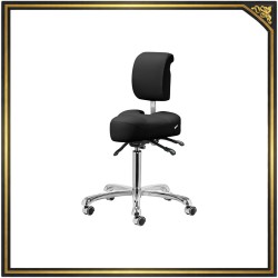 Czarny taboret podologiczny Estello 1005