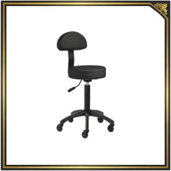 Black adjustable salon stool