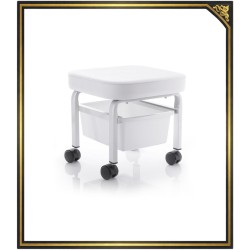 Pedicure stool with storage container