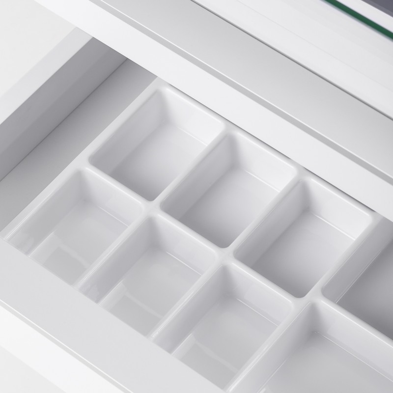 Gray podiatry trolley with drawers