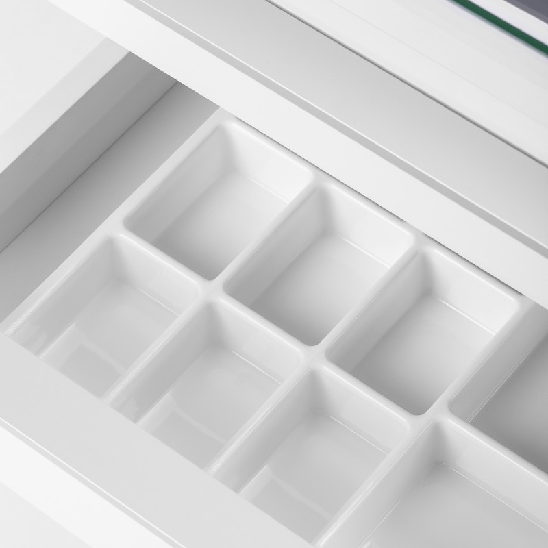 White podiatry trolley on wheels