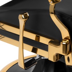Leonardo gold black barber chair
