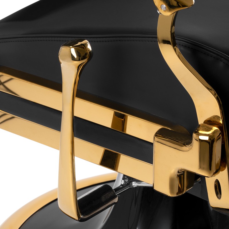 Leonardo gold black barber chair