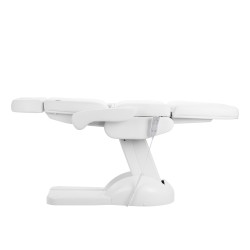 Fotel kosmetyczny elektryczny Azzurro Lux 3 silniki z podgrzewaniem biały