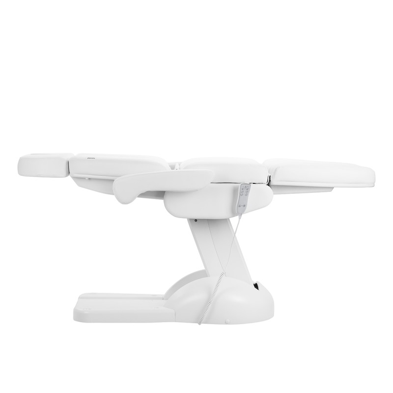 Fotel kosmetyczny elektryczny Azzurro Lux 3 silniki z podgrzewaniem biały