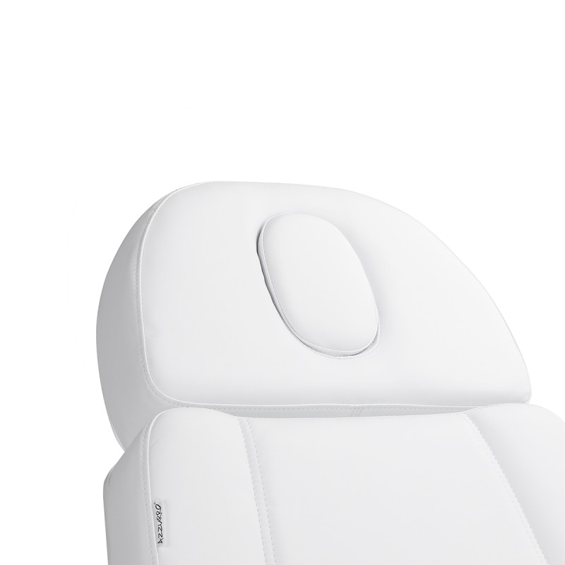 Fotel kosmetyczny elektryczny Azzurro Lux 3 silniki z podgrzewaniem biały