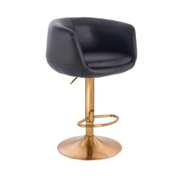 Fotel Hr333W Czarny Złota Podstawa