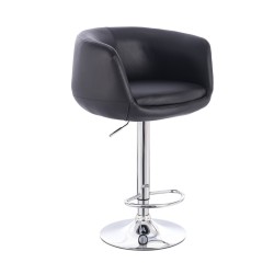 Fotel Hr333W Czarny Chromowana Podstawa