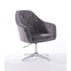 Fotel BLINK HR Cross Grafitowy Welur