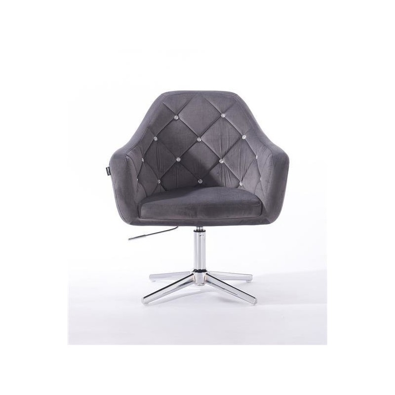 Fotel BLINK HR Cross Grafitowy Welur