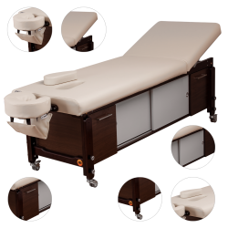 Podgrzewana leżanka SPA Moderna HOT P2 K wenge -Łóżka kosmetyczne- 