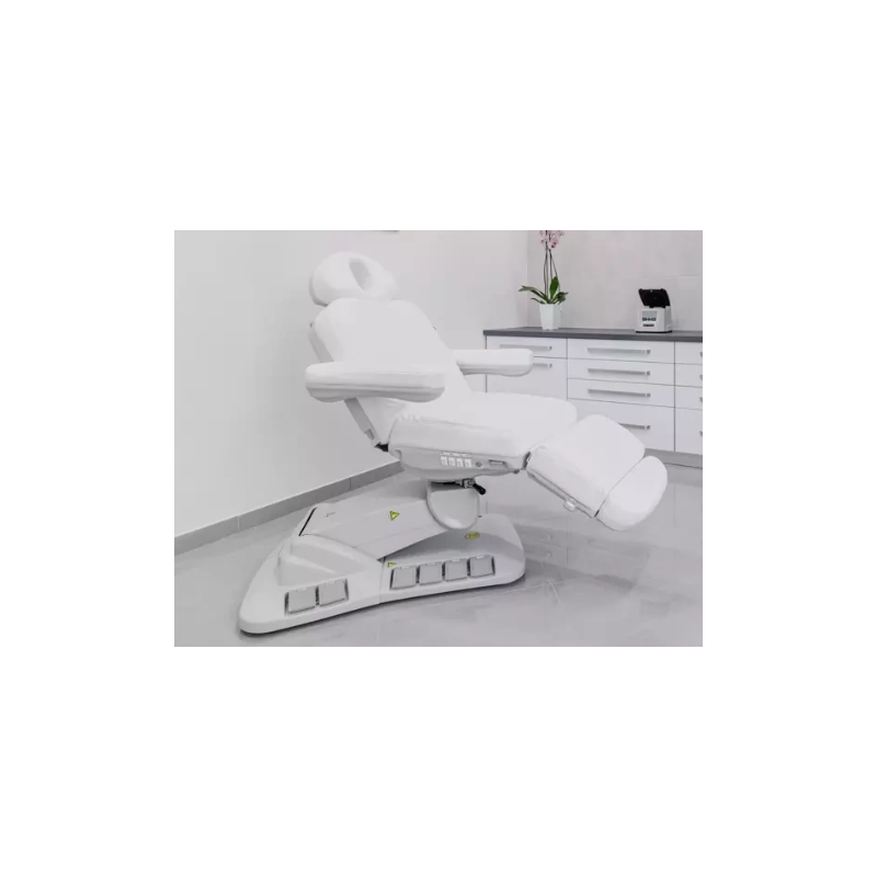 Fotel kosmetyczny ASTRA - obrotowy 90° wysokiego unoszenia  z podgrzewaniem -Fotele kosmetyczne elektryczne- 