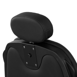 Fotel barberski Gabbiano Francesco czarny z czarną podstawą