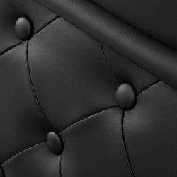 Fotel barberski Gabbiano Francesco czarny z czarną podstawą