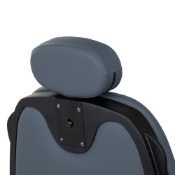 Fotel barberski Gabbiano Francesco grafitowy z czarną podstawą