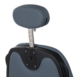 Fotel barberski Gabbiano Francesco grafitowy z czarną podstawą