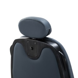 Fotel barberski Gabbiano Francesco grafitowy ze szczotkowaną podstawą