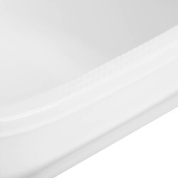 Brodzik do pedicure biały prosty