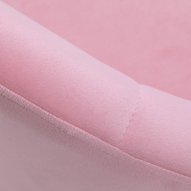 4Rico fotel obrotowy QS-BL12G aksamit różowe