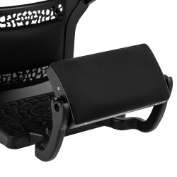 Fotel barberski Gabbiano Niccolo czarny z czarną podstawą