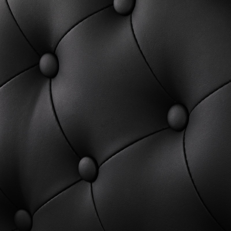 Fotel barberski Gabbiano Niccolo czarny z czarną podstawą