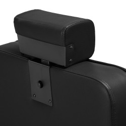 Fotel barberski Hair System BM88066B czarny na czarnej podstawie