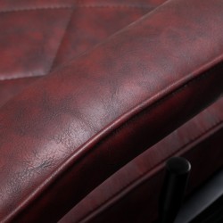 Fotel barberski Hair System BM88066B bordowy na czarnej podstawie