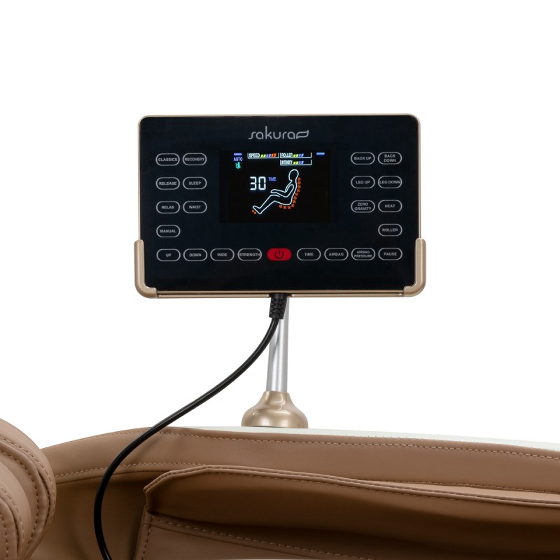 Fotel masujący Sakura Luxury 808 biało beżowy