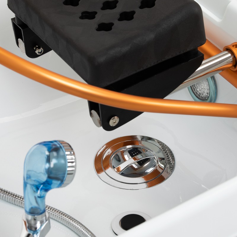 Myjnia fryzjerska z leżanką Head Spa Gabbiano Maldives brązowa