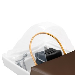 Myjnia fryzjerska z leżanką Head Spa Gabbiano Bali brązowa