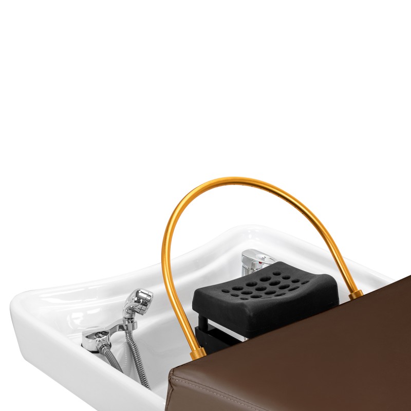 Myjnia fryzjerska z leżanką Head Spa Gabbiano Bali brązowa