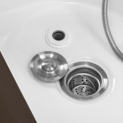 Myjnia fryzjerska z leżanką Head Spa Gabbiano Bali brązowa