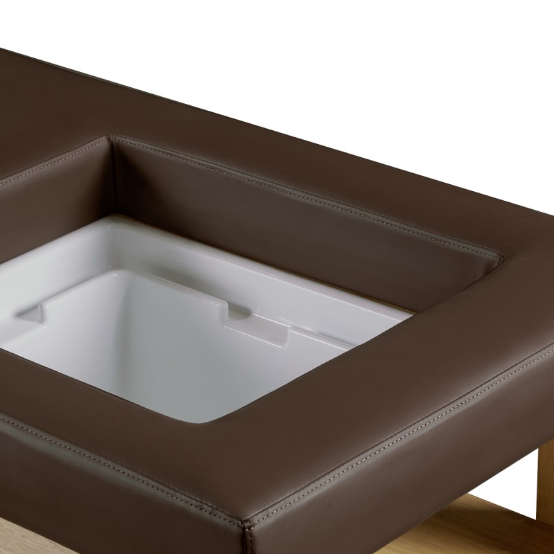 Myjnia fryzjerska z leżanką Head Spa Gabbiano Bali brązowa