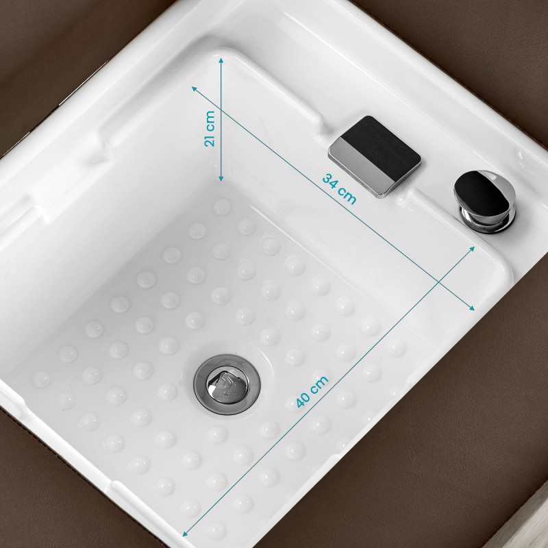 Myjnia fryzjerska z leżanką Head Spa Gabbiano Bali brązowa