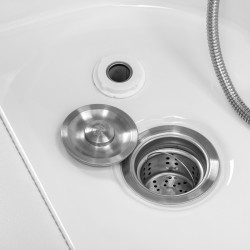 Myjnia fryzjerska z leżanką Head Spa Gabbiano Bali biała