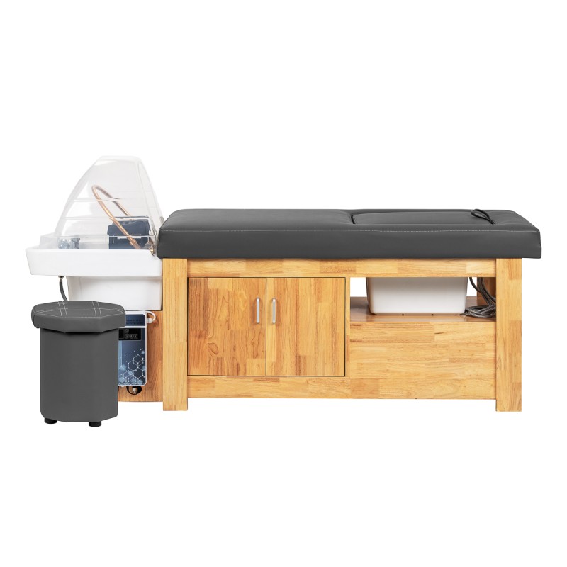 Myjnia fryzjerska z leżanką Head Spa Gabbiano Bali szara