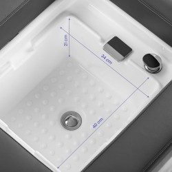 Myjnia fryzjerska z leżanką Head Spa Gabbiano Bali szara